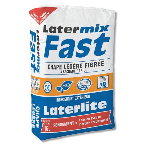 Latermix Fast : Chape légère fibré à séchage rapide