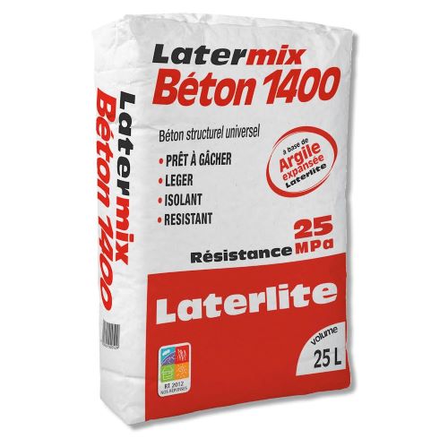 Latermix Béton 1400 : Béton léger structurel en sac