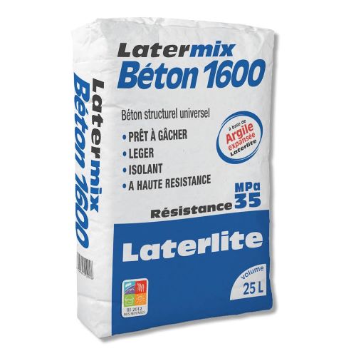 Latermix Béton 1600 : Béton en sac léger et structurel